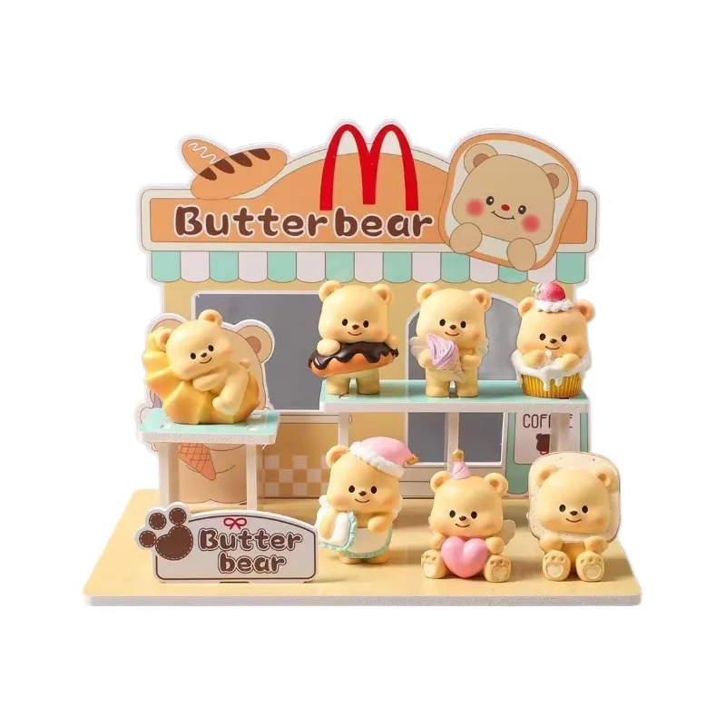 Butterbear Little Wishes Series Blind Box Figure – 6+1 Mystery Collectible Flocked Figure, Cute Desk Decor & Kawaii Gift for Girls